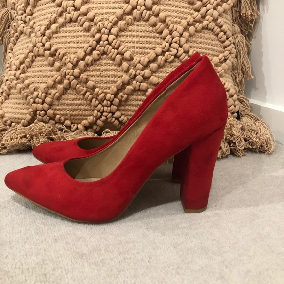 Billini red suede heels - Picture 3 of 4